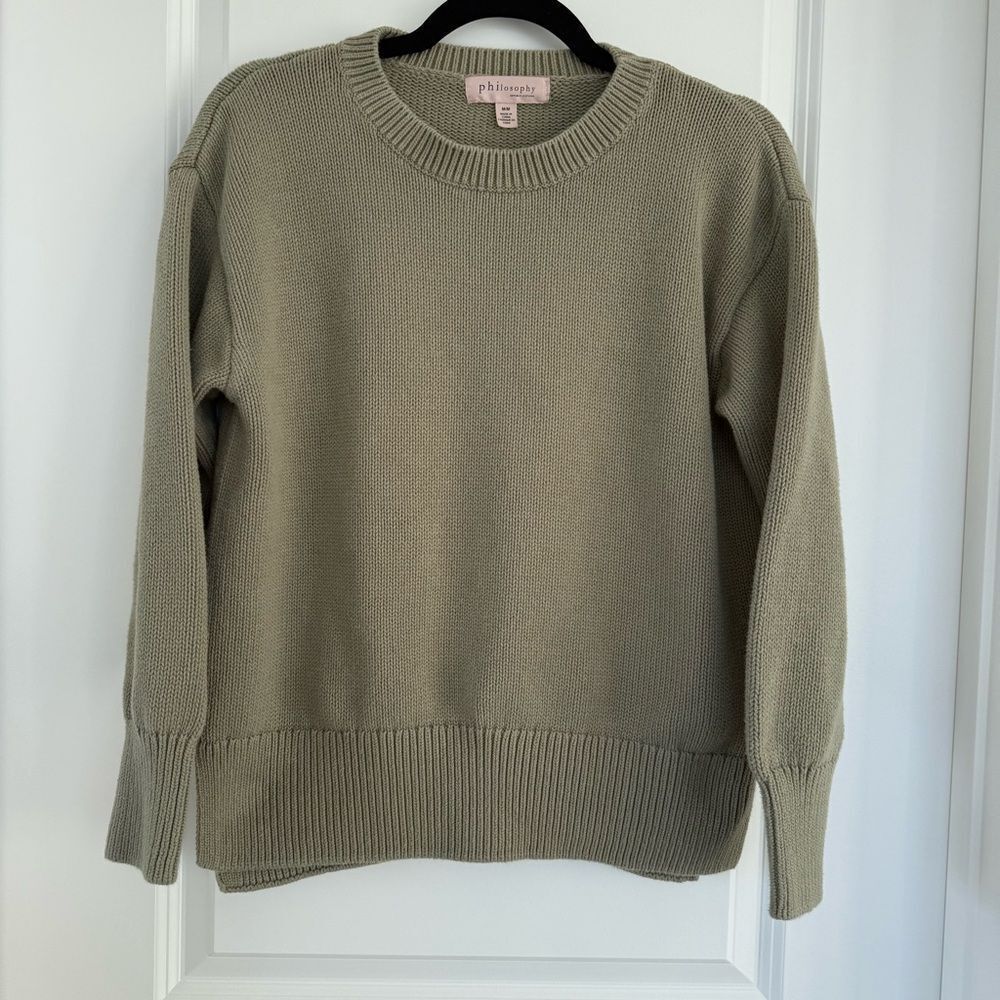 PHILOSOPHY | Sage Green Cable Knit Sweater